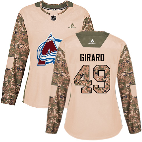 Adidas Colorado Avalanche #49 Samuel Girard Camo Women's Authentic 2017 Veterans Day Stitched Jersey Womens