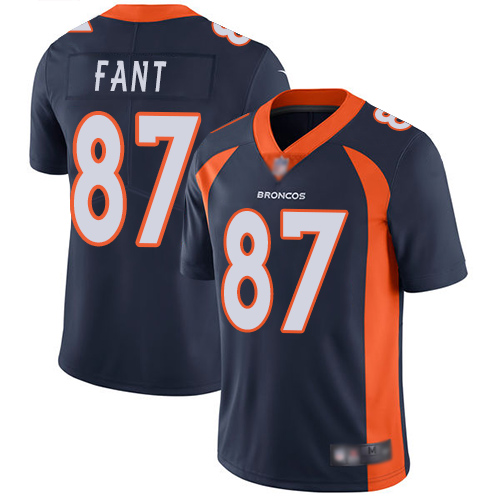 Denver Broncos #87 Noah Fant Navy Blue Alternate Men's Stitched Vapor Untouchable Limited Jersey Men's