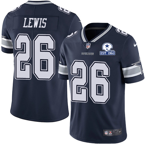 Dallas Cowboys #26 Jourdan Lewis Navy Blue Team Color Men's Stitched With Established In 1960 Patch Vapor Untouchable Limited Jersey Men's