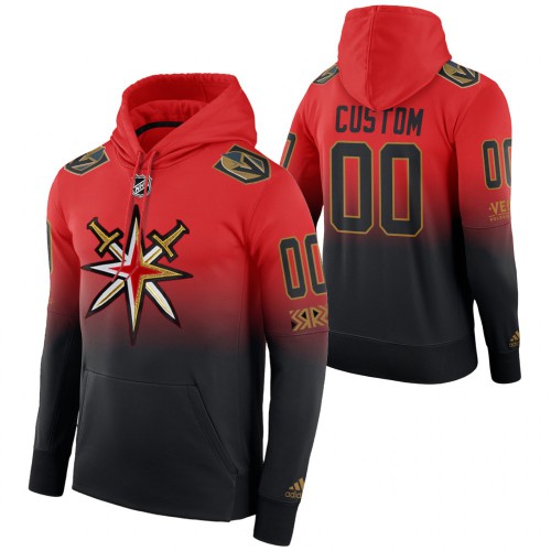 Vegas Golden Knights Custom Adidas Reverse Retro Pullover Hoodie Red Black