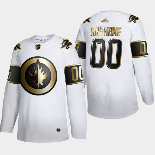 Winnipeg Jets Custom Men's Adidas White Golden Edition Limited Stitched Jersey