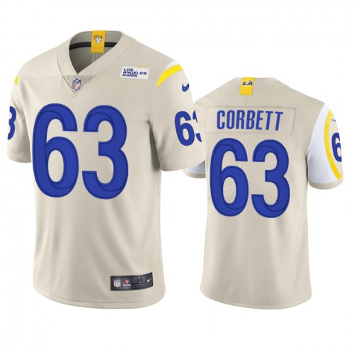 Los Angeles Los Angeles Rams #63 Austin Corbett Men's Vapor Limited Jersey - Bone Men's