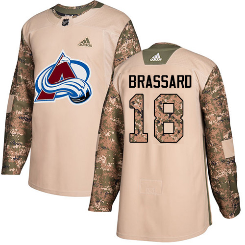 Adidas Colorado Avalanche #18 Derick Brassard Camo Authentic 2017 Veterans Day Stitched Jersey Men's