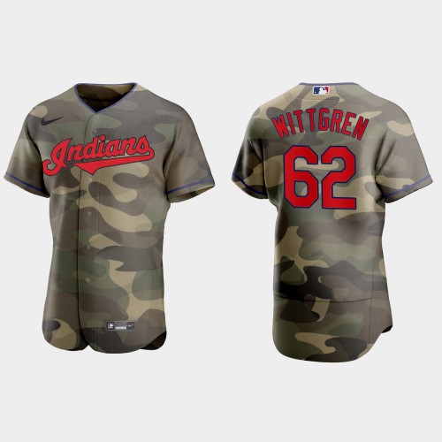 Cleveland Guardians #62 Nick Wittgren Men's 2021 Armed Forces Day Authentic Jersey -Camo Men's