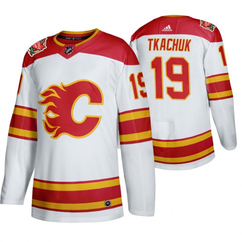Calgary Calgary Flames #19 Matthew Tkachuk Men's 2019-20 Heritage Classic Authentic White Stitched Jersey Men's