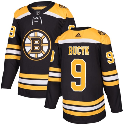 Adidas Boston Bruins #9 Johnny Bucyk Black Home Authentic Stitched Jersey Men's