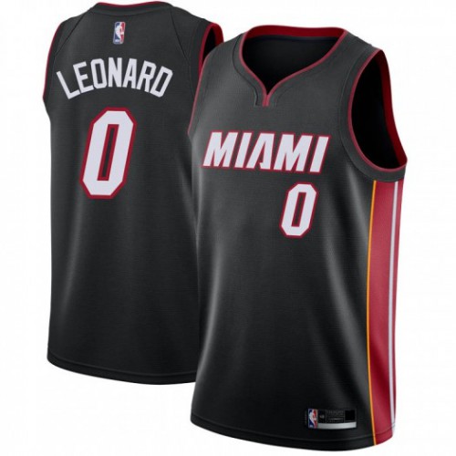 Miami Heat #0 Meyers Leonard Black Youth Swingman Icon Edition Jersey Youth