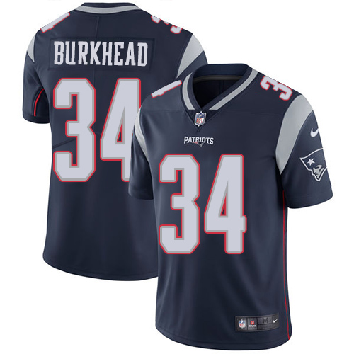 New England Patriots #34 Rex Burkhead Navy Blue Team Color Men's Stitched Vapor Untouchable Limited Jersey Men's