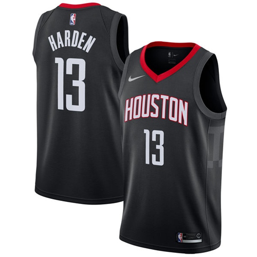 Houston Rockets #13 James Harden Black Youth Swingman Statement Edition Jersey Youth