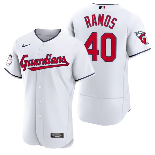 Cleveland Guardians #40 Wilson Ramos White Men's 2022 Authentic Home Jersey Men's