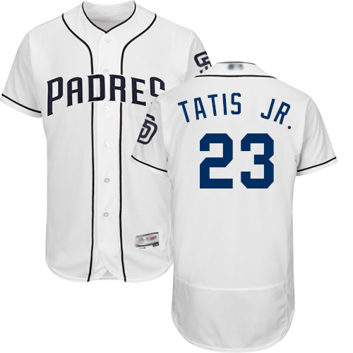 San Diego Padres #23 Fernando Tatis Jr. White Flexbase Authentic Collection Stitched Jersey Men's