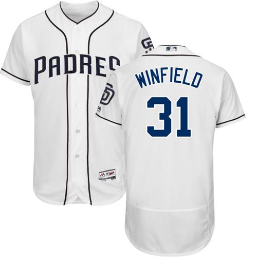 San Diego Padres #31 Dave Winfield White Flexbase Authentic Collection Stitched Jersey Men's