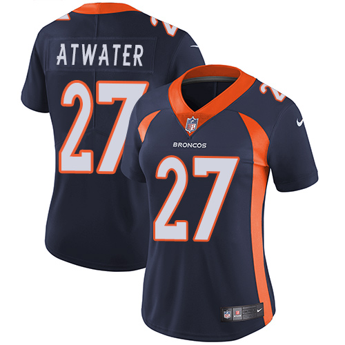 Denver Broncos #27 Steve Atwater Blue Alternate Women's Stitched Vapor Untouchable Limited Jersey Womens