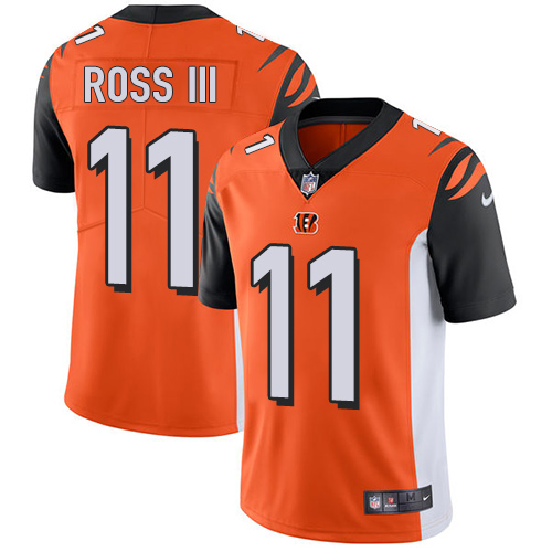 Cincinnati Bengals #11 John Ross III Orange Alternate Men's Stitched Vapor Untouchable Limited Jersey Men's
