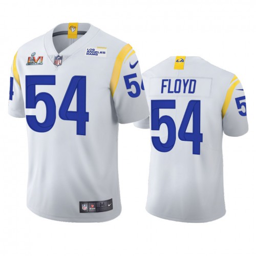 Los Angeles Los Angeles Rams #54 Leonard Floyd Men's Super Bowl LVI Patch 2021 Vapor Limited Jersey - White Men's