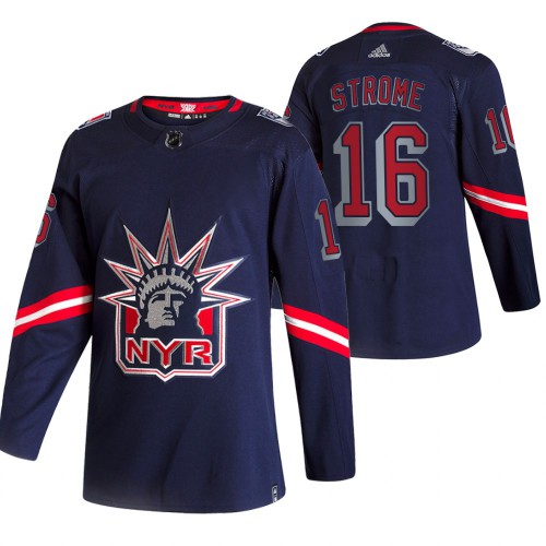 New York New York Rangers #16 Ryan Strome Navy Men's Adidas 2020-21 Reverse Retro Alternate Jersey Men's