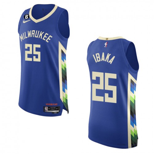 Milwaukee Milwaukee Bucks #25 Serge Ibaka Unisex Royal 2022-23 Swingman Jersey - City Edition Mens