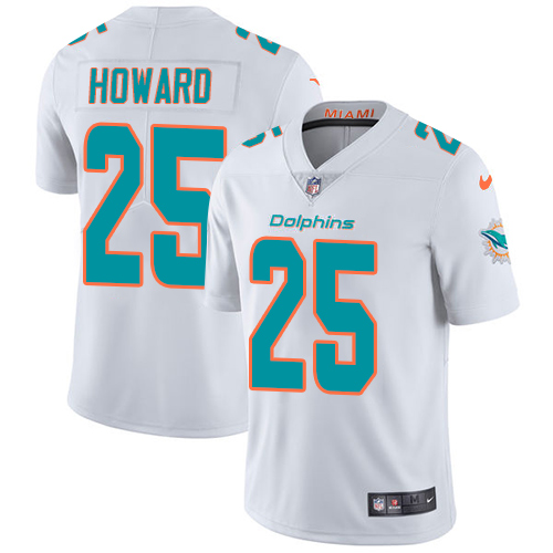 Miami Dolphins #25 Xavien Howard White Youth Stitched Vapor Untouchable Limited Jersey Youth