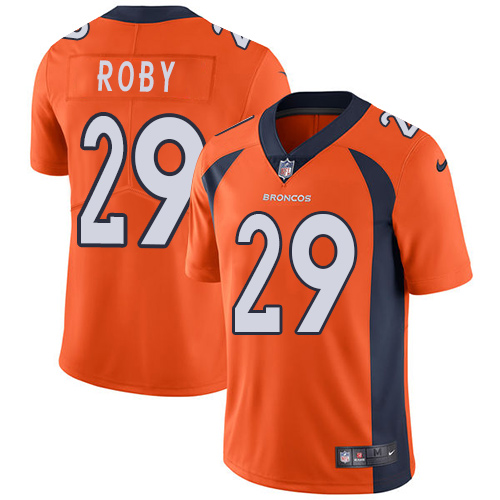 Denver Broncos #29 Bradley Roby Orange Team Color Men's Stitched Vapor Untouchable Limited Jersey Men's