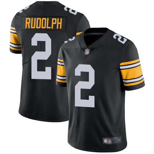 Pittsburgh Steelers #2 Mason Rudolph Black Alternate Youth Stitched Vapor Untouchable Limited Jersey Youth