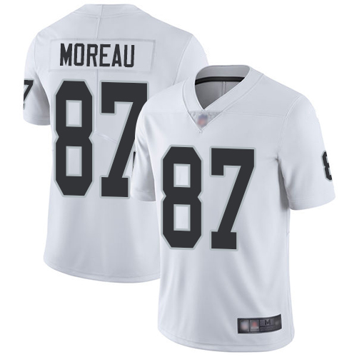 Las Vegas Raiders #87 Foster Moreau White Men's Stitched Vapor Untouchable Limited Jersey Men's