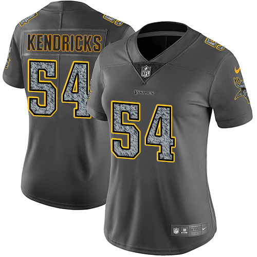 Minnesota Vikings #54 Eric Kendricks Gray Static Women's Stitched Vapor Untouchable Limited Jersey Womens