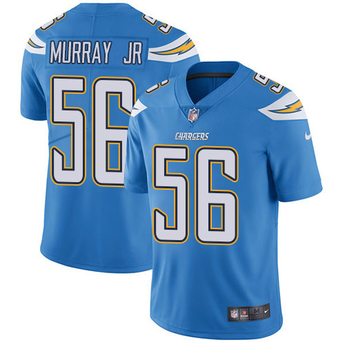 Los Angeles Chargers #56 Kenneth Murray Jr Electric Blue Alternate Youth Stitched Vapor Untouchable Limited Jersey Youth