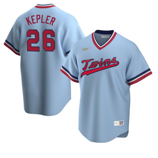 Men's Youth Women Minnesota Twins 26 Replica Light Blue Road Cooperstown Collection Max Kepler Jersey
