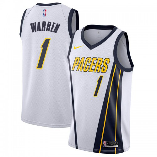 Indiana Pacers #1 TJ Warren White Youth Swingman Earned Edition Jersey Youth