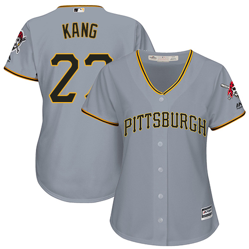 Pittsburgh Pirates #27 Jung-ho Kang Grey Road Women's Stitched Jersey Womens