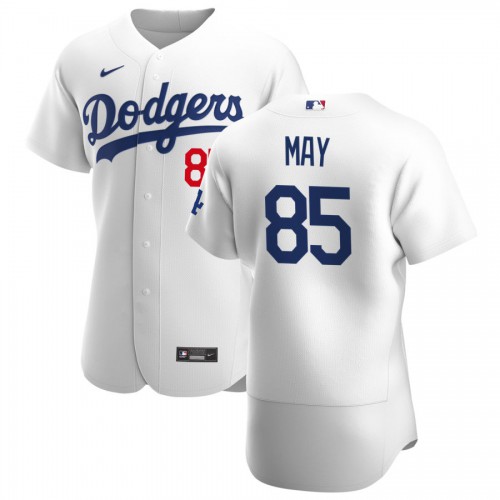 Los Angeles Los Angeles Dodgers #85 Dustin May Men's White Home 2020 Authentic Player Jersey Men's