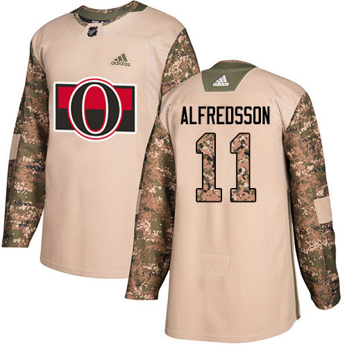 Adidas Ottawa Senators #11 Daniel Alfredsson Camo Authentic 2017 Veterans Day Stitched Jersey Men's
