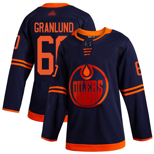 Adidas Edmonton Oilers #60 Markus Granlund Navy Alternate Authentic Stitched Jersey Men's