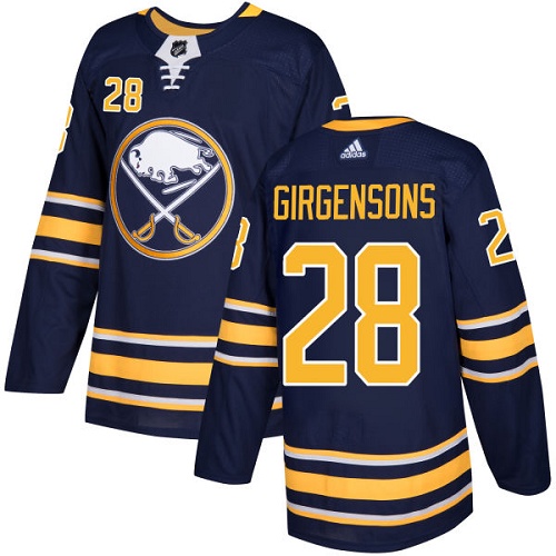 Adidas Buffalo Sabres #28 Zemgus Girgensons Navy Blue Home Authentic Stitched Jersey Men's