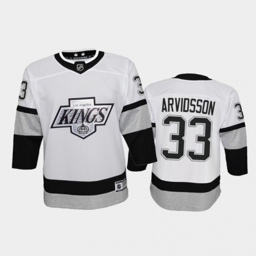 Adidas Los Angeles Kings #33 Viktor Arvidsson Youth 2021-22 Alternate Game Jersey - White Youth