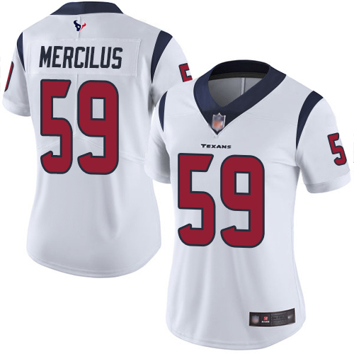 Houston Texans #59 Whitney Mercilus White Women's Stitched Vapor Untouchable Limited Jersey Womens