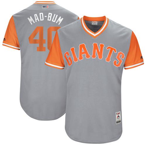 San Francisco Giants #40 Madison Bumgarner Gray 