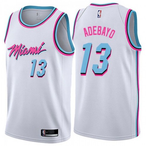 Miami Heat #13 Bam Adebayo White Swingman City Edition Jersey Mens