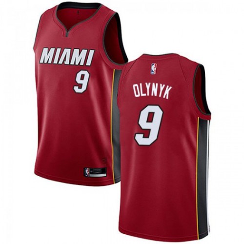 Miami Heat #9 Kelly Olynyk Red Swingman Statement Edition Jersey Mens