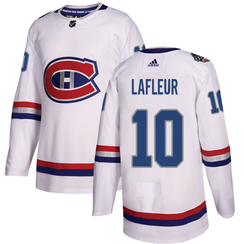 Adidas Montreal Canadiens #10 Guy Lafleur White Authentic 2017 100 Classic Stitched Jersey Men's