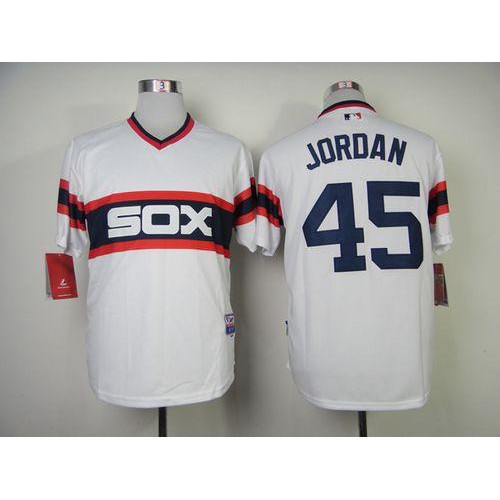 Chicago White Sox #45 Michael Jordan White Alternate Home Cool Base Stitched Jersey Men's