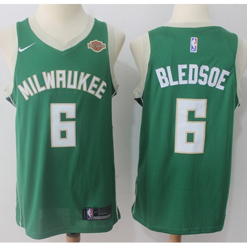 Milwaukee Bucks #6 Eric Bledsoe Green Swingman Icon Edition Jersey Mens