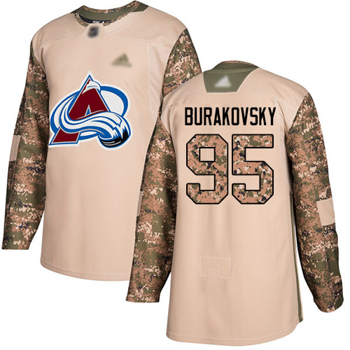 Adidas Colorado Avalanche #95 Andre Burakovsky Camo Authentic 2017 Veterans Day Stitched Youth Jersey Youth