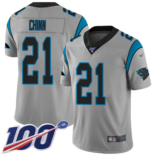 Panthers #21 Jeremy Chinn Silver Youth Stitched Limited Inverted Legend 100th Season Jersey