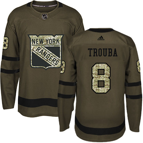Adidas New York Rangers #8 Jacob Trouba Green Salute to Service Stitched Jersey Men's