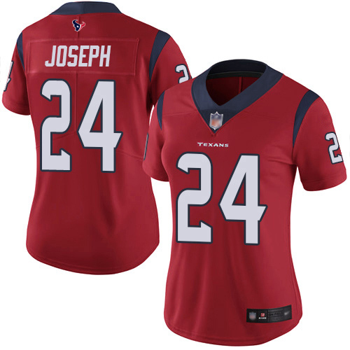 Houston Texans #24 Johnathan Joseph Red Alternate Women's Stitched Vapor Untouchable Limited Jersey Womens