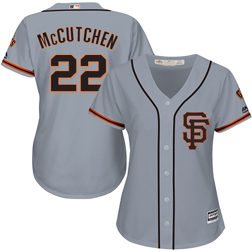 San Francisco Giants #22 Andrew McCutchen Grey Road 2 Women's Stitched Jersey Womens