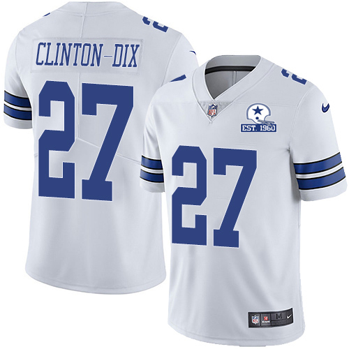 Dallas Cowboys #27 Ha Ha Clinton-Dix White Men's Stitched With Established In 1960 Patch Vapor Untouchable Limited Jersey Men's