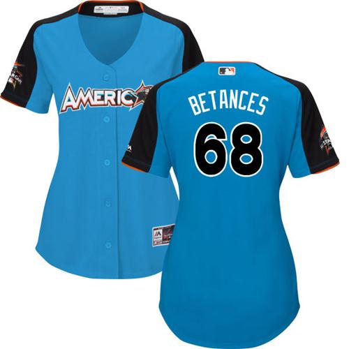 New York Yankees #68 Dellin Betances Blue 2017 All-Star American League Women's Stitched Jersey Womens