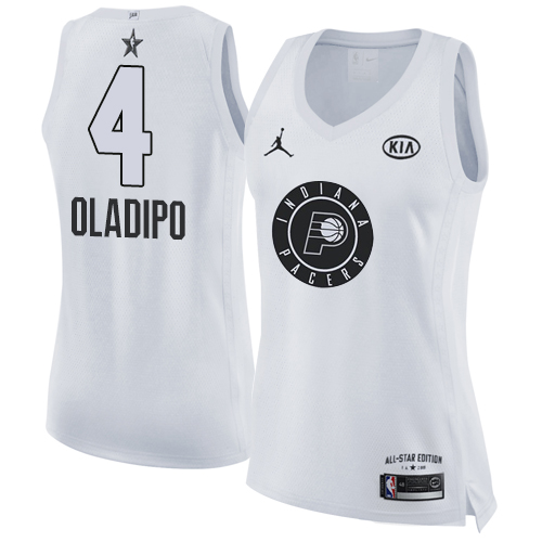 Indiana Pacers #4 Victor Oladipo White Womens Jordan Swingman 2018 All-Star Game Jersey Womens